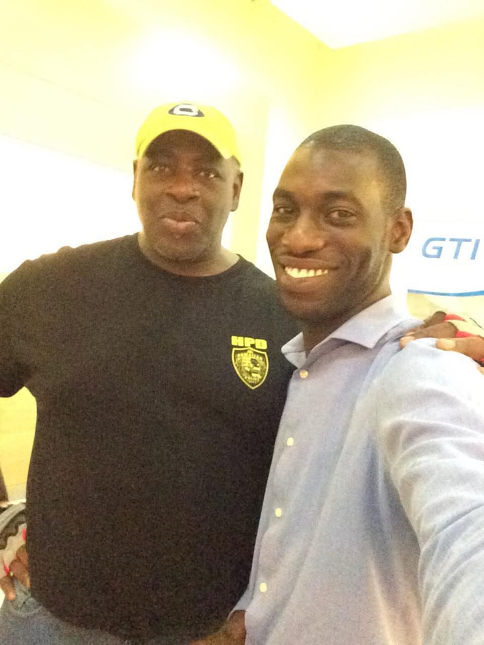 Taiwo Odeyemi with a colleague